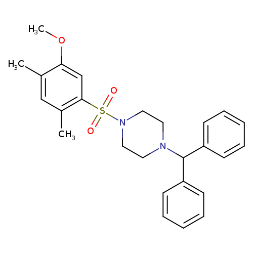 1-(diphenylmethyl)-4-(5-methoxy-2,4-dimethylbenzenesulfonyl)piperazine