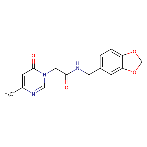 N-[(2H-1,3-benzodioxol-5-yl)methyl]-2-(4-methyl-6-oxo-1,6-dihydropyrimidin-1-yl)acetamide