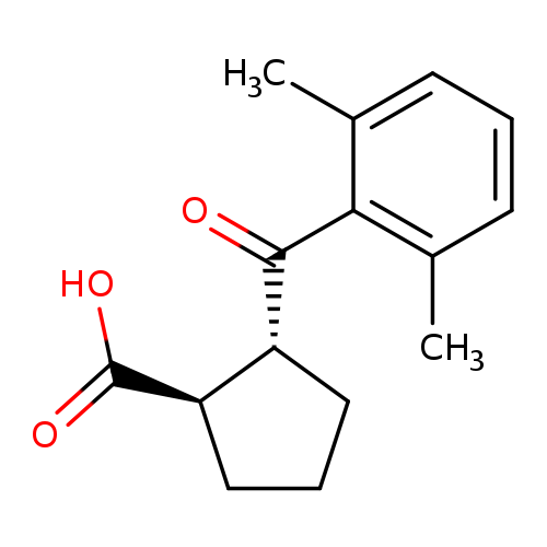 trans-2-(2,6-Dimethylbenzoyl)cyclopentane-1-carboxylic acid
