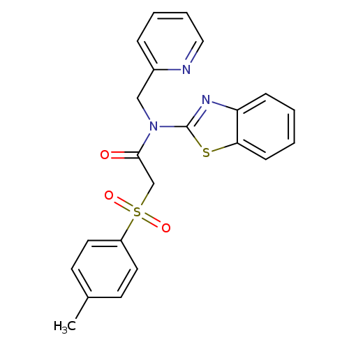 N-(1,3-benzothiazol-2-yl)-2-(4-methylbenzenesulfonyl)-N-[(pyridin-2-yl)methyl]acetamide