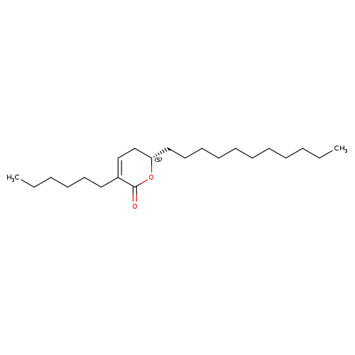 2H-PYRAN-2-ONE, 3-HEXYL-5,6-DIHYDRO-6-UNDECYL-, (S)-