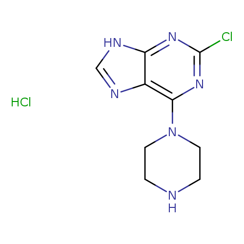 2-chloro-6-(piperazin-1-yl)-9H-purine hydrochloride
