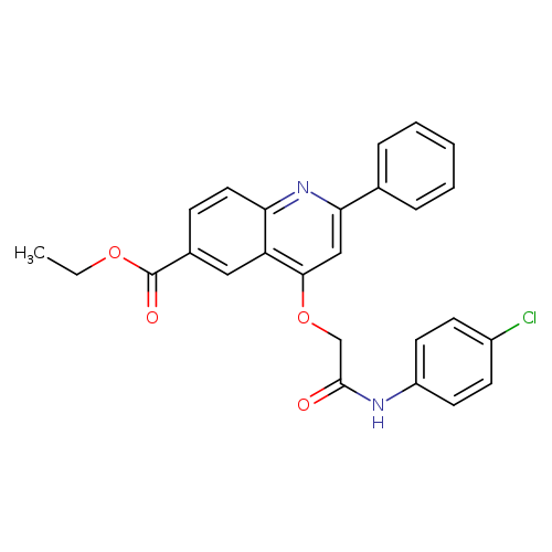ethyl 4-{[(4-chlorophenyl)carbamoyl]methoxy}-2-phenylquinoline-6-carboxylate