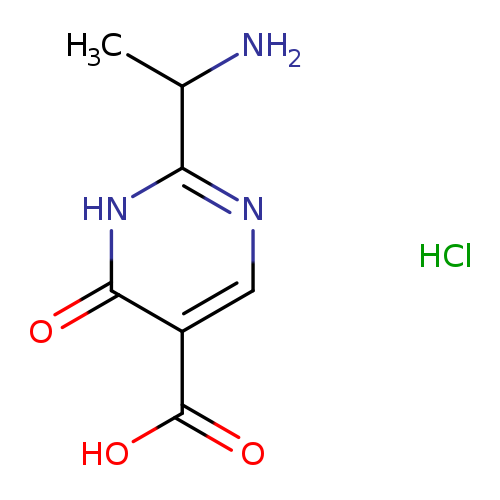 2-(1-aminoethyl)-6-oxo-1,6-dihydropyrimidine-5-carboxylic acid hydrochloride