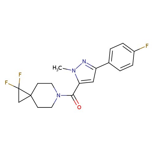 1,1-difluoro-6-[3-(4-fluorophenyl)-1-methyl-1H-pyrazole-5-carbonyl]-6-azaspiro[2.5]octane