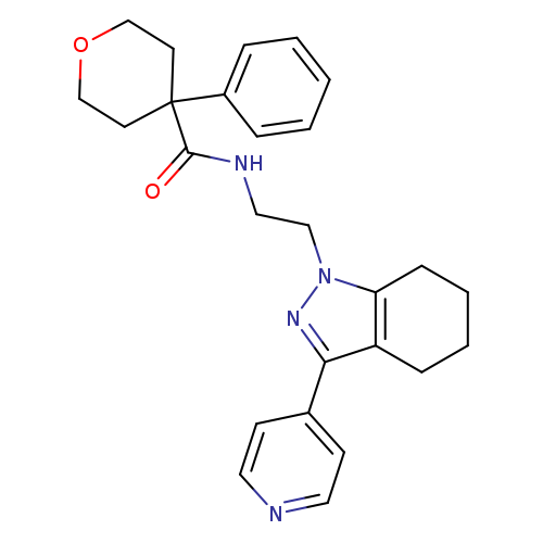 4-phenyl-N-{2-[3-(pyridin-4-yl)-4,5,6,7-tetrahydro-1H-indazol-1-yl]ethyl}oxane-4-carboxamide