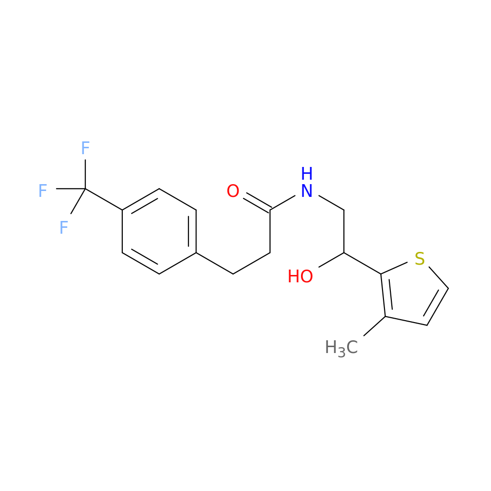 N-[2-hydroxy-2-(3-methylthiophen-2-yl)ethyl]-3-[4-(trifluoromethyl)phenyl]propanamide