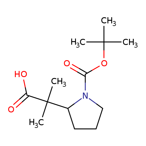 2-Pyrrolidineacetic acid,
  1-[(1,1-dimethylethoxy)carbonyl]-α,α-dimethyl- (ACI)
