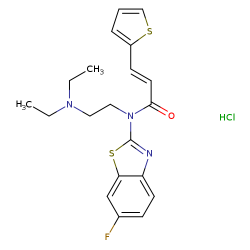(2E)-N-[2-(diethylamino)ethyl]-N-(6-fluoro-1,3-benzothiazol-2-yl)-3-(thiophen-2-yl)prop-2-enamide hydrochloride