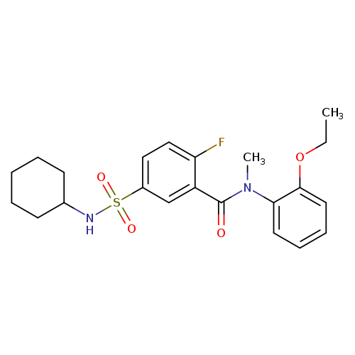 5-(cyclohexylsulfamoyl)-N-(2-ethoxyphenyl)-2-fluoro-N-methylbenzamide