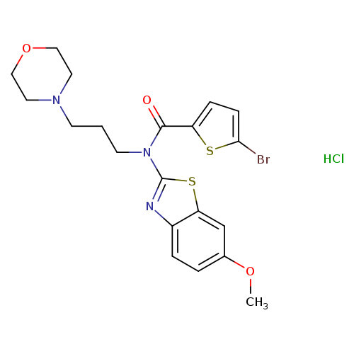 5-bromo-N-(6-methoxy-1,3-benzothiazol-2-yl)-N-[3-(morpholin-4-yl)propyl]thiophene-2-carboxamide hydrochloride