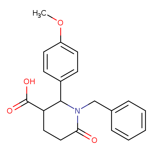 1-benzyl-2-(4-methoxyphenyl)-6-oxopiperidine-3-carboxylic acid