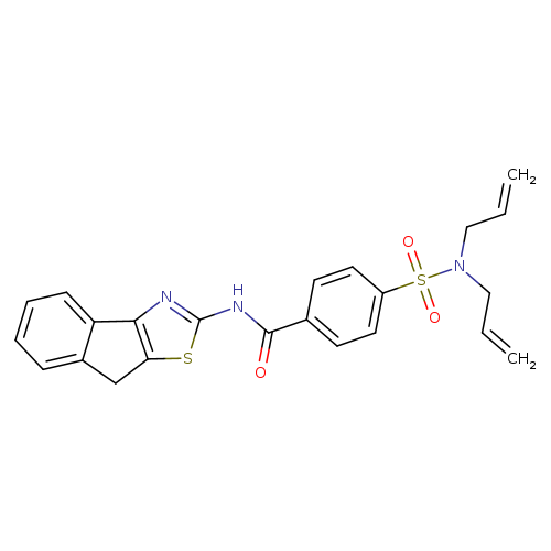 4-[bis(prop-2-en-1-yl)sulfamoyl]-N-{8H-indeno[1,2-d][1,3]thiazol-2-yl}benzamide