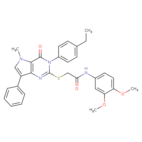 N-(3,4-dimethoxyphenyl)-2-{[3-(4-ethylphenyl)-5-methyl-4-oxo-7-phenyl-3H,4H,5H-pyrrolo[3,2-d]pyrimidin-2-yl]sulfanyl}acetamide