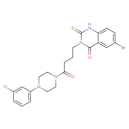 6-bromo-3-{4-[4-(3-chlorophenyl)piperazin-1-yl]-4-oxobutyl}-2-sulfanylidene-1,2,3,4-tetrahydroquinazolin-4-one