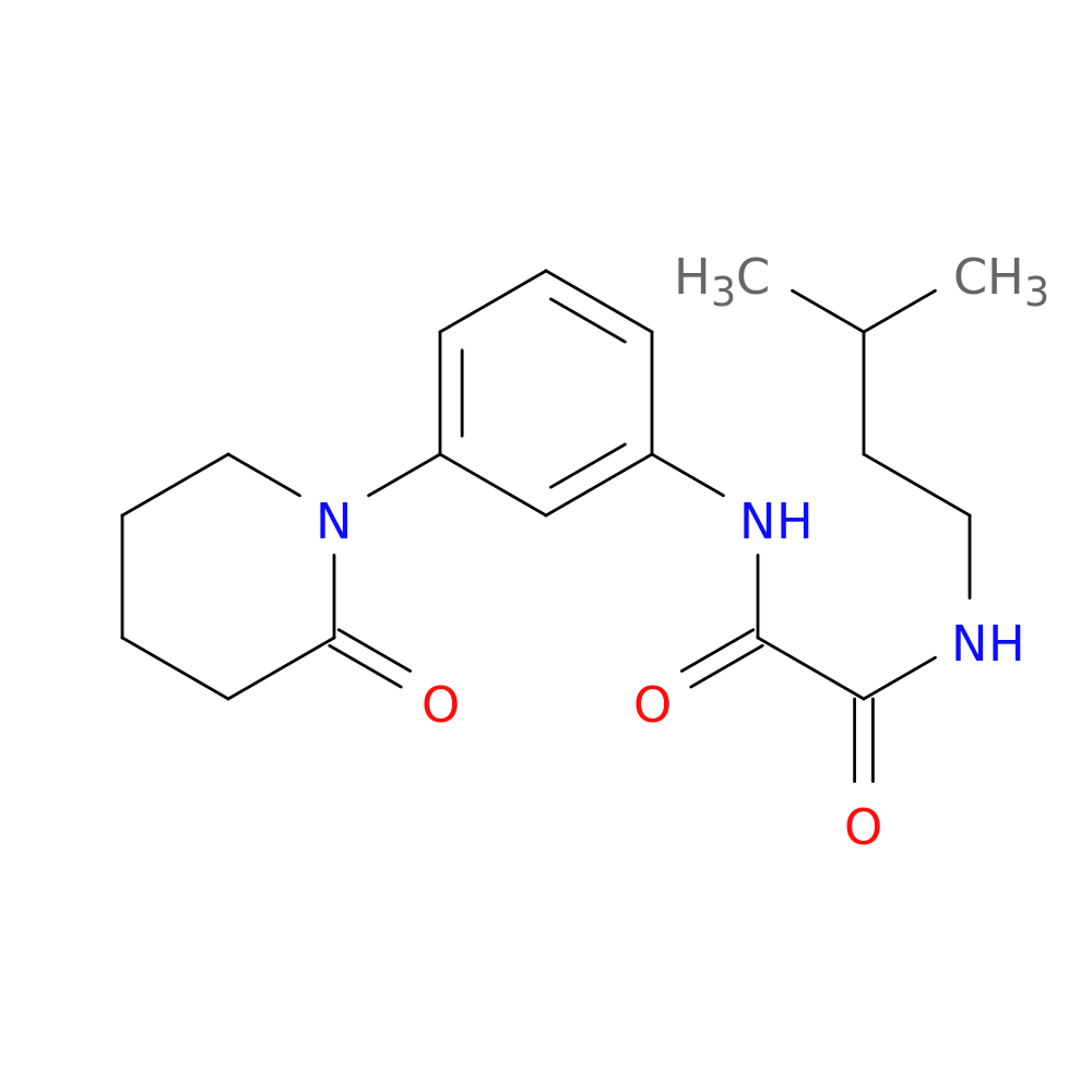 N-(3-methylbutyl)-N'-[3-(2-oxopiperidin-1-yl)phenyl]ethanediamide