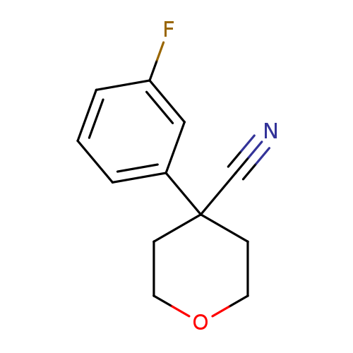 4-(3-fluorophenyl)oxane-4-carbonitrile