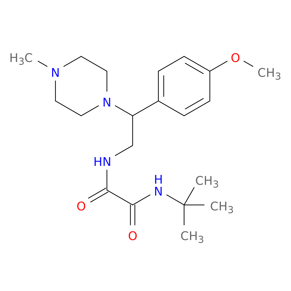 N-tert-butyl-N'-[2-(4-methoxyphenyl)-2-(4-methylpiperazin-1-yl)ethyl]ethanediamide