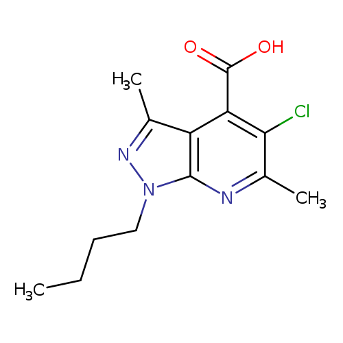 1-butyl-5-chloro-3,6-dimethyl-1H-pyrazolo[3,4-b]pyridine-4-carboxylic acid