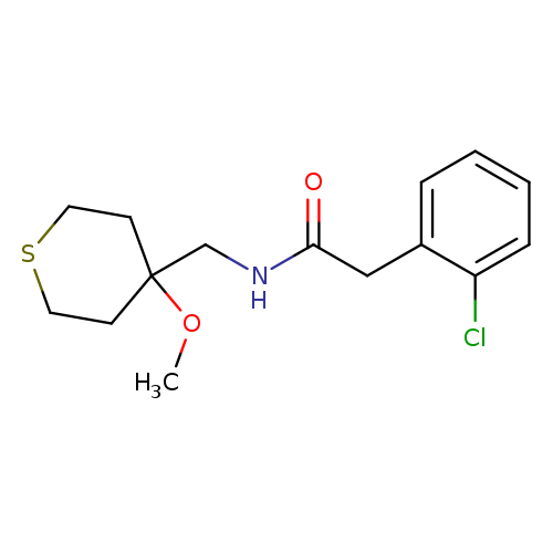 2-(2-chlorophenyl)-N-[(4-methoxythian-4-yl)methyl]acetamide