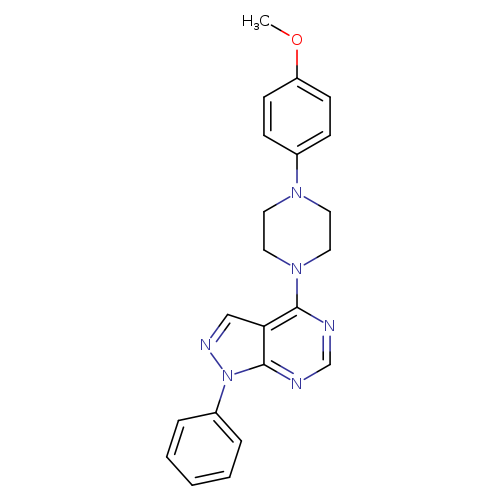 1-(4-methoxyphenyl)-4-{1-phenyl-1H-pyrazolo[3,4-d]pyrimidin-4-yl}piperazine