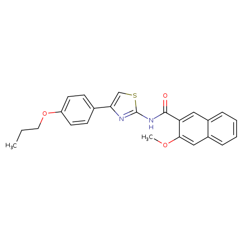 3-methoxy-N-[4-(4-propoxyphenyl)-1,3-thiazol-2-yl]naphthalene-2-carboxamide