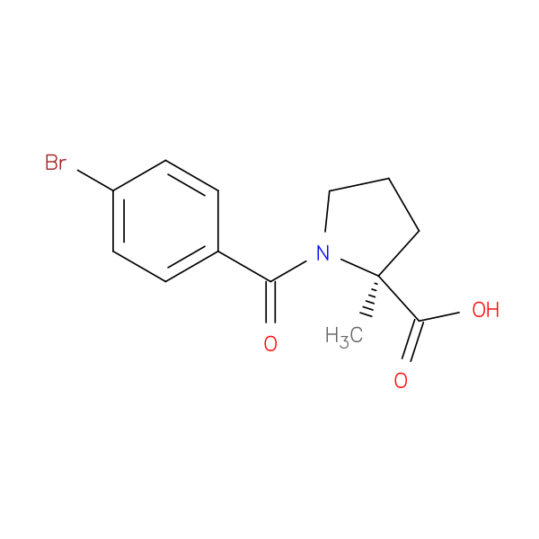(2S)-1-[(4-Bromophenyl)carbonyl]-2-methylpyrrolidine-2-carboxylic acid