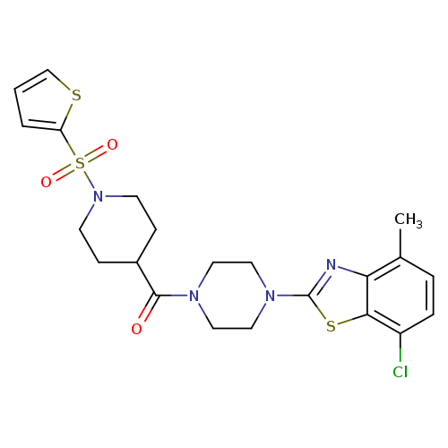 7-chloro-4-methyl-2-{4-[1-(thiophene-2-sulfonyl)piperidine-4-carbonyl]piperazin-1-yl}-1,3-benzothiazole