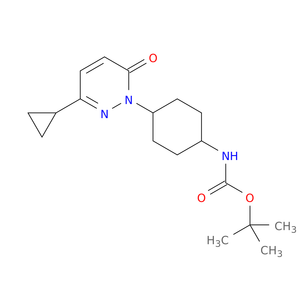 tert-butyl N-[4-(3-cyclopropyl-6-oxo-1,6-dihydropyridazin-1-yl)cyclohexyl]carbamate