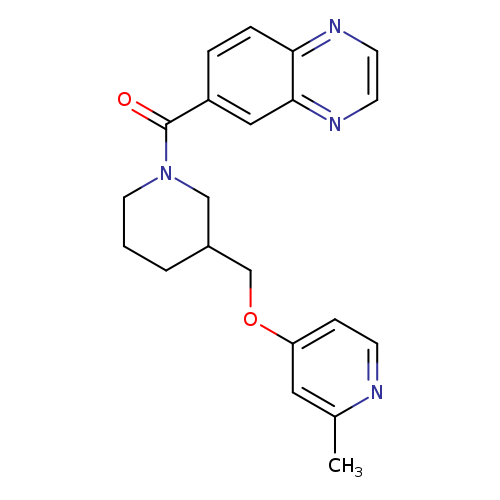 6-(3-{[(2-methylpyridin-4-yl)oxy]methyl}piperidine-1-carbonyl)quinoxaline