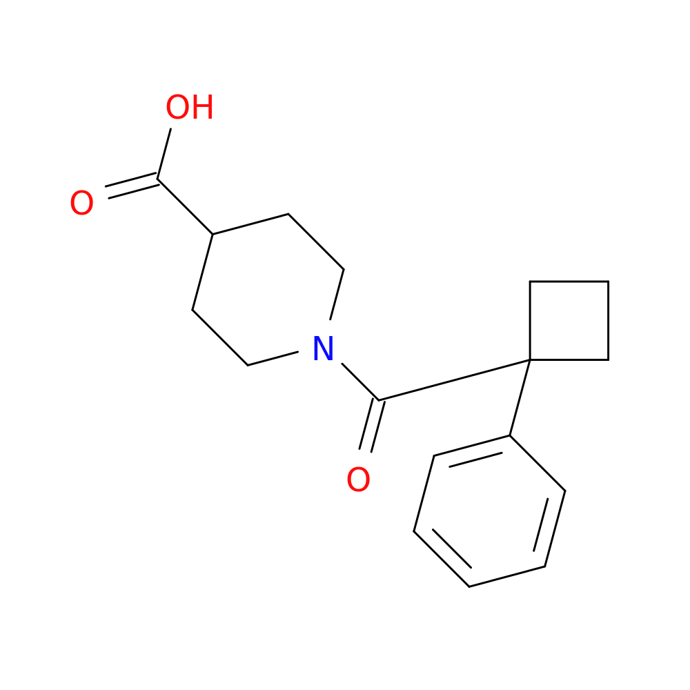 1-(1-Phenylcyclobutanecarbonyl)piperidine-4-carboxylic Acid