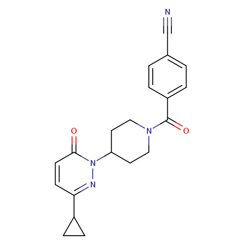 4-[4-(3-cyclopropyl-6-oxo-1,6-dihydropyridazin-1-yl)piperidine-1-carbonyl]benzonitrile