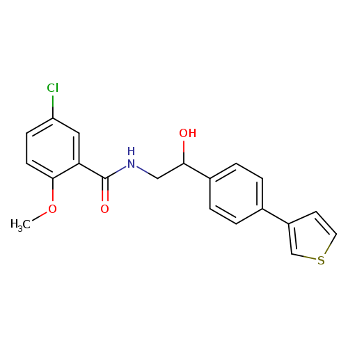 5-chloro-N-{2-hydroxy-2-[4-(thiophen-3-yl)phenyl]ethyl}-2-methoxybenzamide