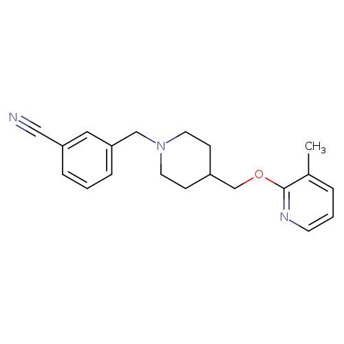 3-[(4-{[(3-methylpyridin-2-yl)oxy]methyl}piperidin-1-yl)methyl]benzonitrile