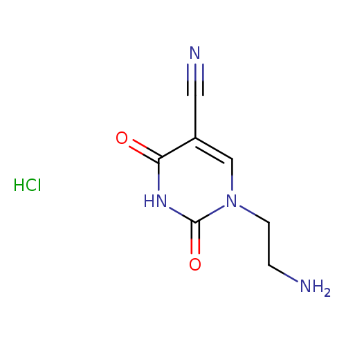 1-(2-aminoethyl)-2,4-dioxo-1,2,3,4-tetrahydropyrimidine-5-carbonitrile hydrochloride