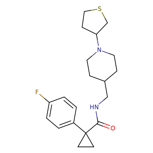 1-(4-fluorophenyl)-N-{[1-(thiolan-3-yl)piperidin-4-yl]methyl}cyclopropane-1-carboxamide
