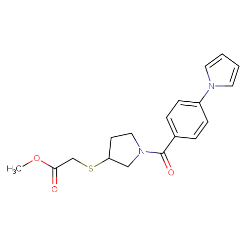 methyl 2-({1-[4-(1H-pyrrol-1-yl)benzoyl]pyrrolidin-3-yl}sulfanyl)acetate
