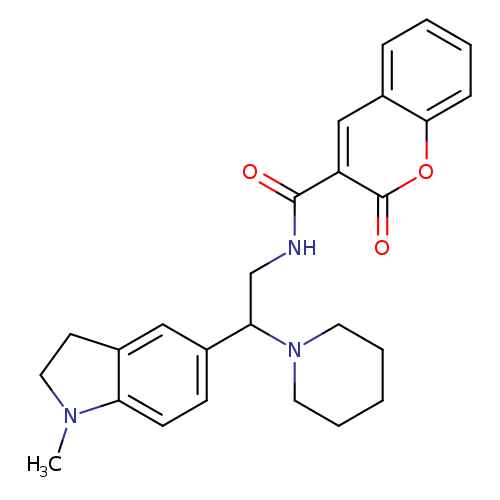 N-[2-(1-methyl-2,3-dihydro-1H-indol-5-yl)-2-(piperidin-1-yl)ethyl]-2-oxo-2H-chromene-3-carboxamide