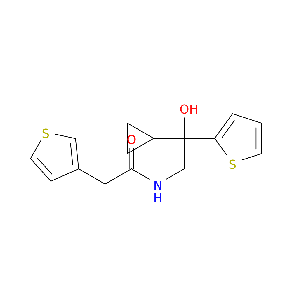 N-[2-cyclopropyl-2-hydroxy-2-(thiophen-2-yl)ethyl]-2-(thiophen-3-yl)acetamide