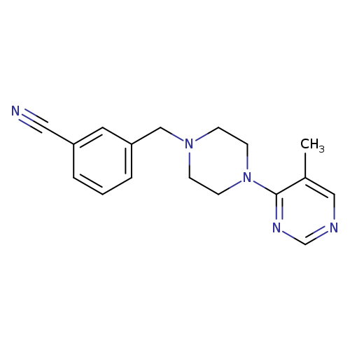 3-{[4-(5-methylpyrimidin-4-yl)piperazin-1-yl]methyl}benzonitrile