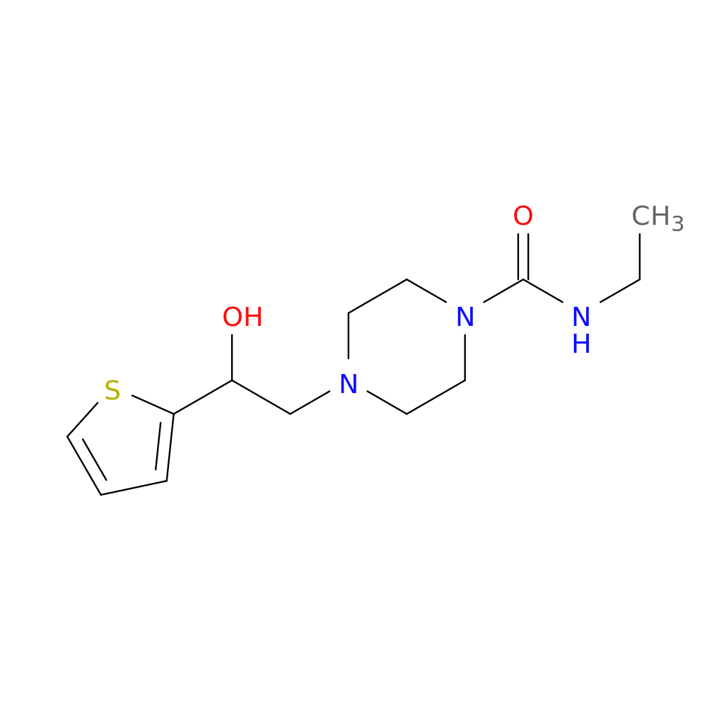 N-ethyl-4-[2-hydroxy-2-(thiophen-2-yl)ethyl]piperazine-1-carboxamide