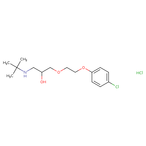 tert-butyl({3-[2-(4-chlorophenoxy)ethoxy]-2-hydroxypropyl})amine hydrochloride