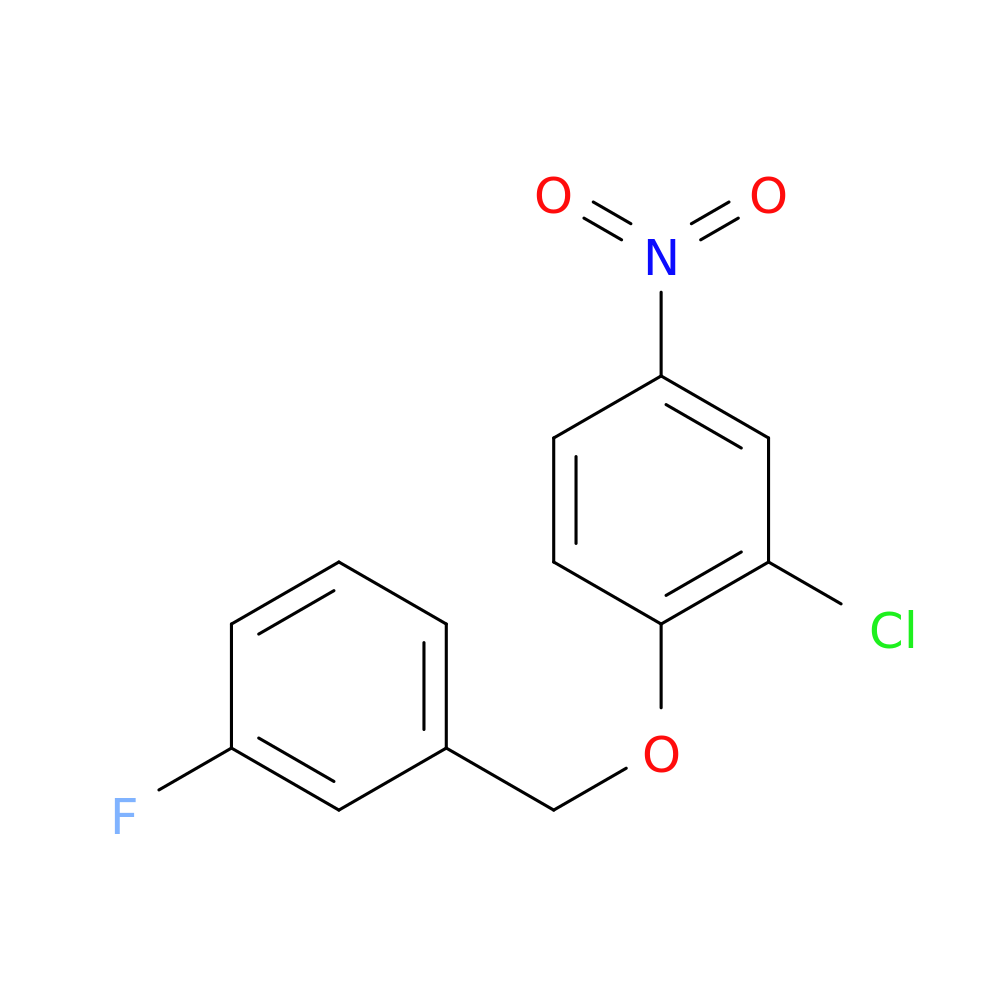 Benzene, 2-chloro-1-[(3-fluorophenyl)methoxy]-4-nitro-