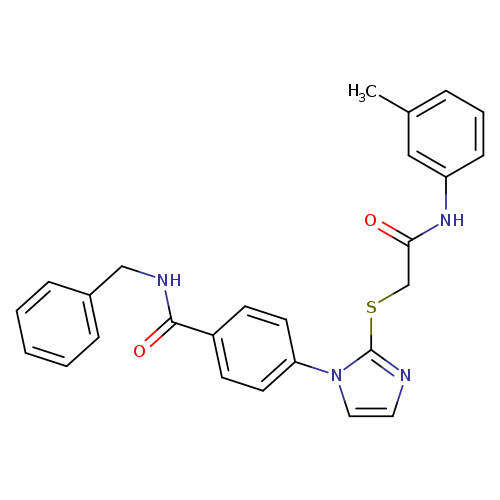 N-benzyl-4-[2-({[(3-methylphenyl)carbamoyl]methyl}sulfanyl)-1H-imidazol-1-yl]benzamide