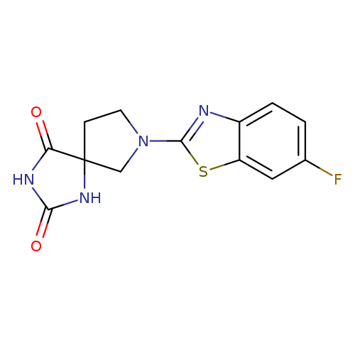 7-(6-fluoro-1,3-benzothiazol-2-yl)-1,3,7-triazaspiro[4.4]nonane-2,4-dione
