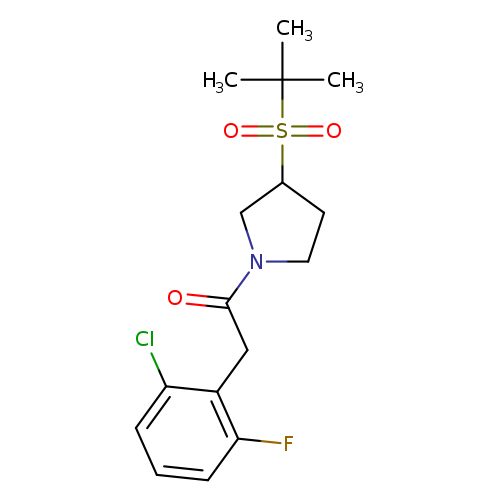 2-(2-chloro-6-fluorophenyl)-1-[3-(2-methylpropane-2-sulfonyl)pyrrolidin-1-yl]ethan-1-one