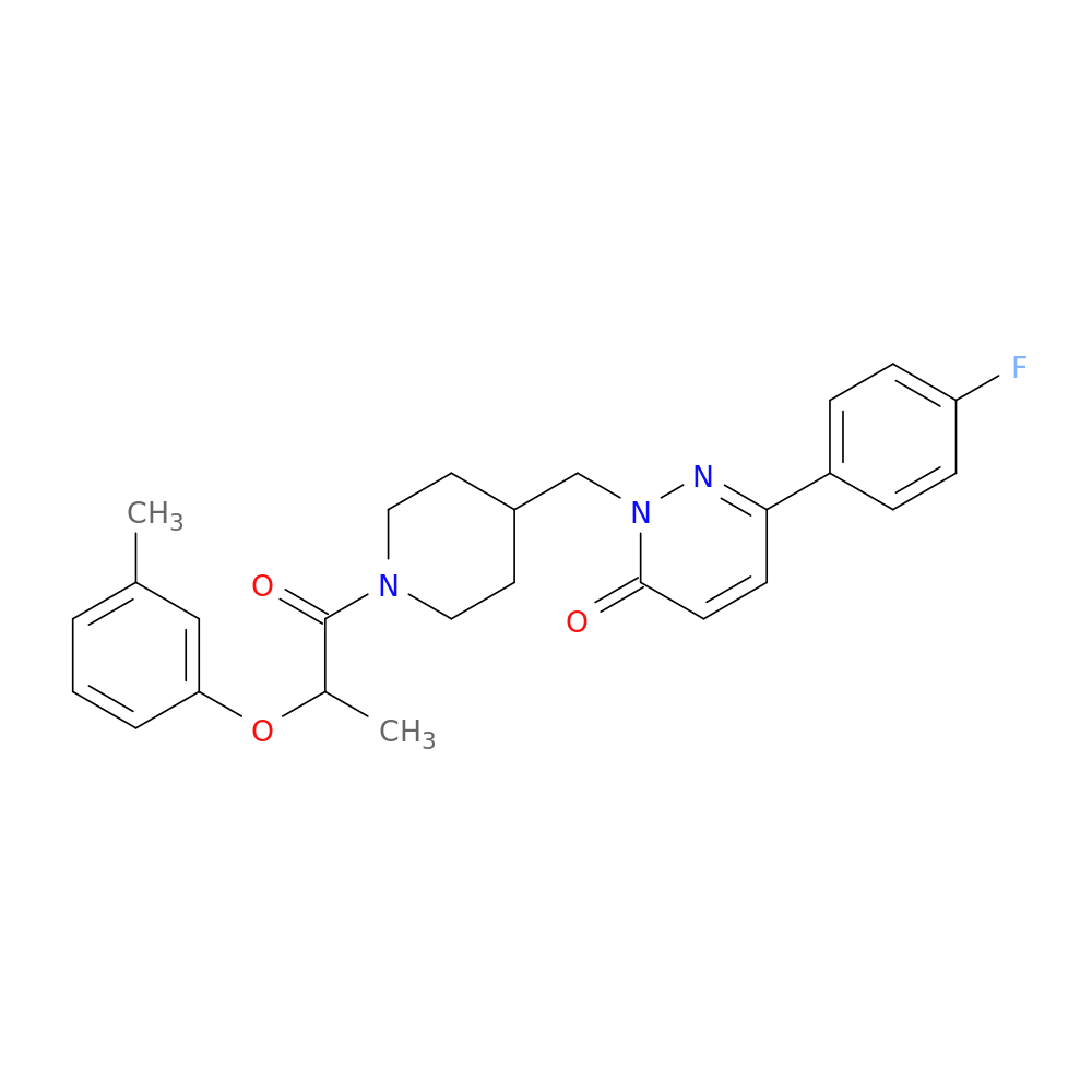 6-(4-fluorophenyl)-2-({1-[2-(3-methylphenoxy)propanoyl]piperidin-4-yl}methyl)-2,3-dihydropyridazin-3-one