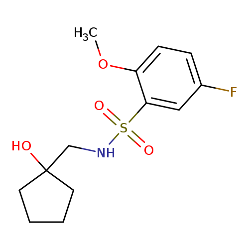 5-fluoro-N-[(1-hydroxycyclopentyl)methyl]-2-methoxybenzene-1-sulfonamide