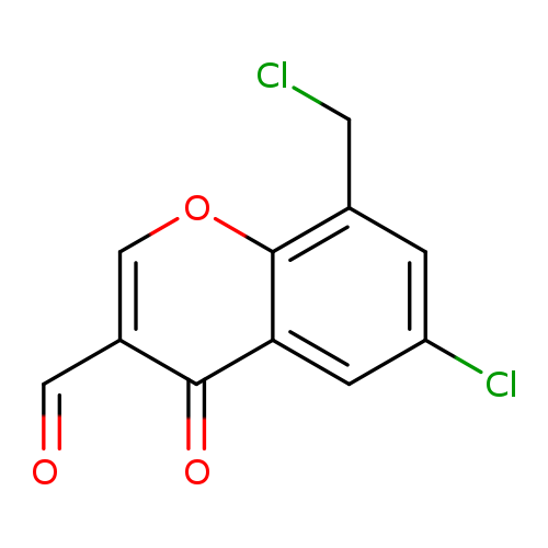 6-chloro-8-(chloromethyl)-4-oxo-4H-chromene-3-carbaldehyde