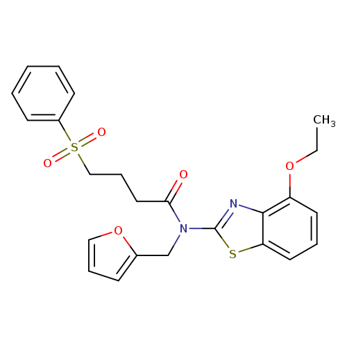 4-(benzenesulfonyl)-N-(4-ethoxy-1,3-benzothiazol-2-yl)-N-[(furan-2-yl)methyl]butanamide